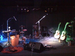 Our set-up on stage at Rockit Room in San Francisco.