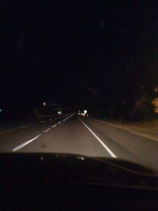 Late night, nobody on the road, and smooth sailing on 101 South in the wee hours of the morning.