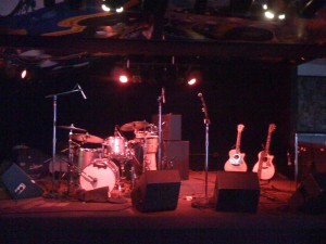 My Taylor's set up and ready to go for my set at Moe's Alley on 5/18/10.