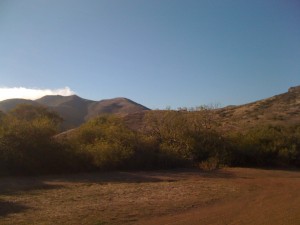 View of the ridge line we rode up to, around and down from the dirt parking lot in the Marin Headlands. Sick!