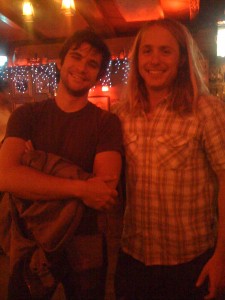 Hanging with percussionist Boone Spooner after the performance.