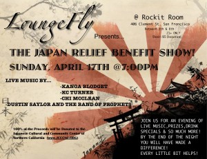 The Japan Relief Benefit Show. It's all happening on Sunday!