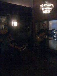 Kris Gruen (right) and Charles Newman (left) laying it down at The Foundry on Sunday night for a crown that hung on their every move.