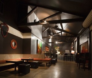 The oh-so-slick interior of REDS Wine Bar in Santa Barbara, CA.