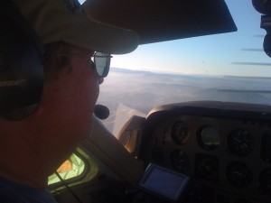 Peter taking us out over the hills to the Pacific.