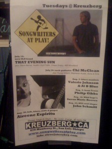 "Songwriters at Play" has been so supportive of my career. Thanks, guys!