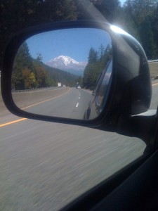 Talk about a distraction that might drive ya right off the road... I mean, LOOK at this mountain! Holy crow...