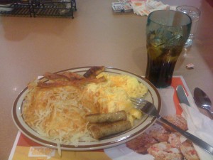 Oops... I did it again! Denny's on I-80 West from Sacramento, CA.