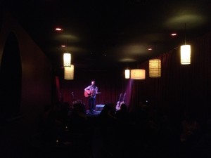 Local Ventura, CA songwriter Lee Koch opening up the evening at Zoey's CafÃ©.