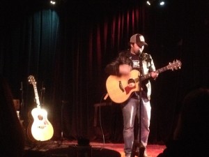 San Diego, CA singer/songwriter Josh Damigo sitting in for a song during my set at Lestat's West.