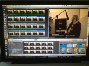 Pretty much what I was staring at all day long... the learning curve is slow for this one in iMovie!