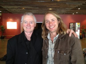 Hanging with friends and Executive Director of West Coast Songwriters, Ian Crombie, during the MTV taping yesterday.