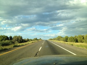 Slightly unsettled weather gives way to an amazing afternoon glow en route to Flagstaff, AZ.