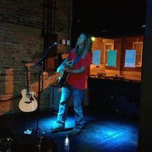 Digging into a few chords in between verses at Green Room in Athens, GA. Photo: Hailey