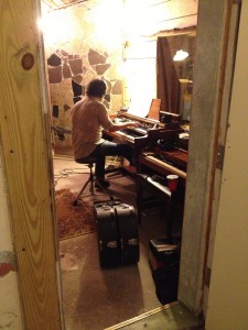 JImmy Wallace laying down a little A-100 after we did the live tracking at The Bomb Shelter.