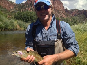 A small but colorful catch on the Frying Pan in Basalt, CO while fishing with my dad and my friend (and guide) Woody Kiehl.