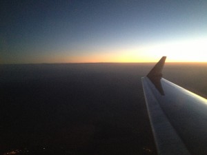 Sunrise a little after 6:00 AM somewhere over New Mexico, courtesy of American Airlines at 32,000'..