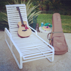 My Taylor Guitars GS Mini soaking in the sun down in Florida.